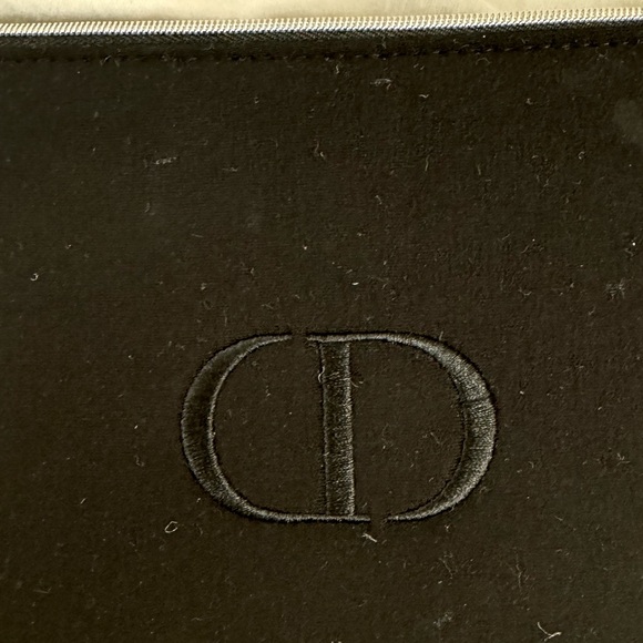 Dior Black Velvet Flat Pouch - Picture 2 of 3